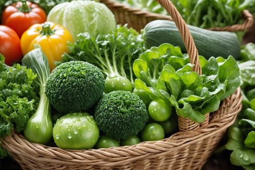 健康新鮮美味蔬菜籃子圖片攝影圖 創意海報 下載至來源處